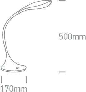 61070 / B fekete asztali lámpa vezette 5W CW 100-240V