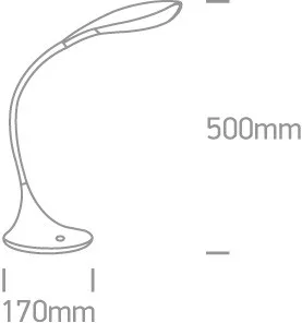 61070 / B fekete asztali lámpa vezette 5W CW 100-240V
