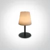 61084 / B Fekete LED 2W WW Asztali lámpa Újratölthető USB IP44 3 Lépés Dimmle