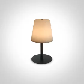  61084 / B Fekete LED 2W WW Asztali lámpa Újratölthető USB IP44 3 Lépés Dimmle
