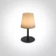 61084 / B Fekete LED 2W WW Asztali lámpa Újratölthető USB IP44 3 Lépés Dimmle