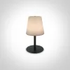 61084 / B Fekete LED 2W WW Asztali lámpa Újratölthető USB IP44 3 Lépés Dimmle