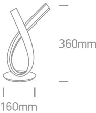 61086 / B homok fekete LED asztali lámpa 12w ww IP20 230V