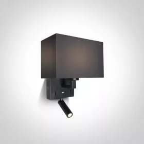   61120 / B / W Fekete Fali LED LED 3W WW + 12W E27 230V IP20 USB port