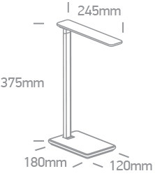 61130 / B Black Asztali lámpa LED 5W CCT állítható szabályozható