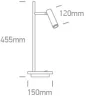61132A / B / W Fekete LED olvasás 3W + alap 6W WW asztali lámpa IP20 230V