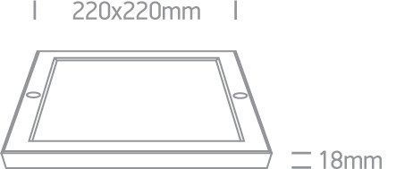 62018af / w / c fehér PLAFO LED 18W CW IP40 230V