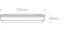 62022B / W / W fehér LED PLAFO 25W WW IP20 230V