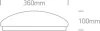 62024b / w White LED PLAFO 18W WW IP20 230V
