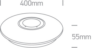 62025 LED PLAFO 24W EW / CW / DL dimmable + RGB + hangszóró IP20 100-240V