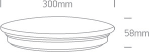 62026A / W WHITE LED PLAFO 15W WW IP20 230V
