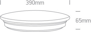 62026b / w White LED PLAFO 24W WW IP20 230V