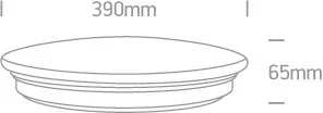 62026b / w White LED PLAFO 24W WW IP20 230V