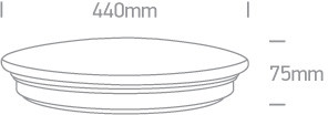 62026C / W White LED PLAFO 30W WW IP20 230V
