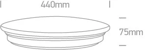 62026C / W White LED PLAFO 30W WW IP20 230V