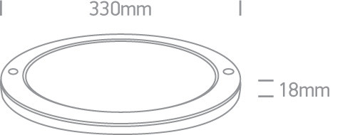 62030F / W / W fehér PLAFO LED 30W WW IP40 230V