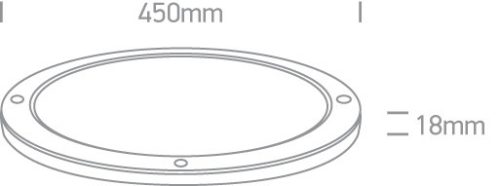 62038F / W / W fehér PLAFO LED 38W WW IP40 230V