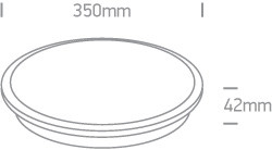 62112 / BS / W Brass Plafo LED 12W WW IP20 230V
