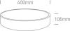 62125D / w / c fehér PLAFO LED 25W CW IP20 230V