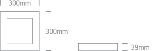 62130AF / W / W fehér PLAFO LED 30W WW IP40 100-240V