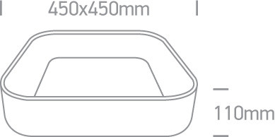 62132NA / W / W fehér négyzet PLAFO LED 38W WW IP20 230V