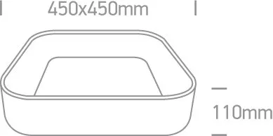 62132NA / W / W fehér négyzet PLAFO LED 38W WW IP20 230V