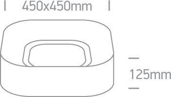 62135NA / W / W fehér négyzet PLAFO LED 35W WW IP20 230V