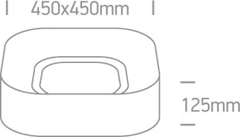 62135NA / W / W fehér négyzet PLAFO LED 35W WW IP20 230V