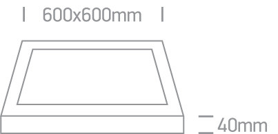 62140AE / W / C fehér LED 60x60 40W CW IP40 230V