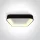62142NA / B / W Fekete négyzet PLAFO LED 50W WW IP20 230V