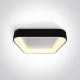 62142NA / B / W Fekete négyzet PLAFO LED 50W WW IP20 230V