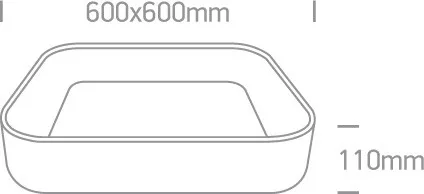62142NA / W / W WHITE SQUARE PLAFO LED 50W WW IP20 230V