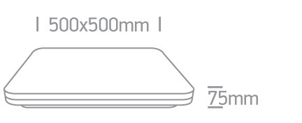 62146A / B / W Fekete négyzet PLAFO LED 50W WW IP20 230V