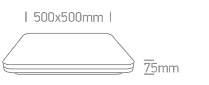 62146A / B / W Fekete négyzet PLAFO LED 50W WW IP20 230V