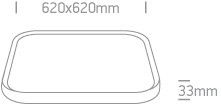 62152A / W / C WHITE SUPER SLIM SQUARE LED PLAFO 40W CW IP20 230V