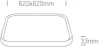 62152A / W / W fehér szuper Slim Square LED PLAFO 40W WW IP20 230V