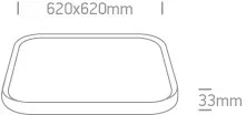 62152A / W / W fehér szuper Slim Square LED PLAFO 40W WW IP20 230V