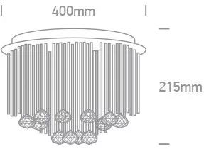 62158b mennyezeti fény 6x9W G9 100-240V