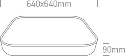 62160A / B / W Fekete négyzet PLAFO LED 62W WW IP20 230V
