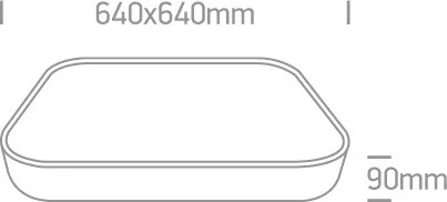62160A / B / W Fekete négyzet PLAFO LED 62W WW IP20 230V