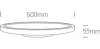 62160Fb / b / c fekete LED PLAFO 60W CW IP20 230V