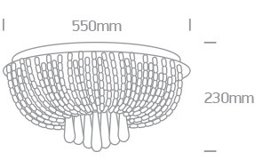 62162b mennyezeti fény 10x9W G9 100-240V