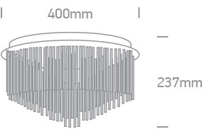 62168b mennyezeti fény 8x9W G9 100-240V