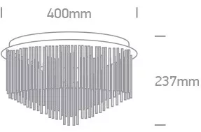 62168b mennyezeti fény 8x9W G9 100-240V