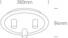 62172b / bs sárgaréz mennyezeti fény 3x12w E27 100-240V