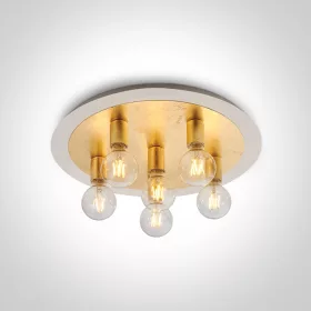 62172C / BS sárgaréz mennyezeti fény 6x12w E27 100-240V
