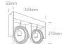 62210b / b fekete 2x GU10 R111 75W