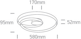 63066 / W fehér LED mennyezeti lámpa 30W WW IP20 230V
