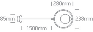 63116 / BBS csiszolt sárgaréz függő fény 9W G9 100-240V