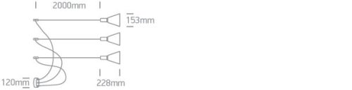 63122b / cu réz fekete árnyalatú 10w 3xE27